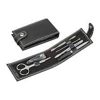 Set manichiura 7 piese in etui de piele