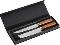 Knife set 2-pieces with light wooden handles