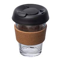 Cana din sticla borosilicata cu capac rezistent la