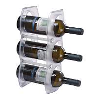  Plastic wine rack for three bottles