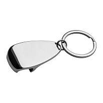 Metal keyring with bottle opener