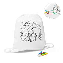 DRAWS. Children's colouring drawstring bag