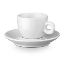 PRESSO. Ceramic coffee cup and saucer