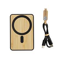 Powerbank magnetic Zen 5W 5.000 mAh din bambus si rplastic