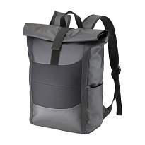 Laptop backpack in polyester with phthalates free pvc coating