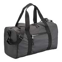 Water resistant polyester duffle bag. adjustable and removable shoulder strap with buckle