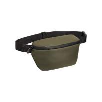 Water resistant soft pu waistbag with adjustable belt. water resistant zipper