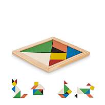 Puzzle Tangram in lemn