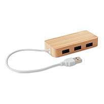 Hub USB in bambus