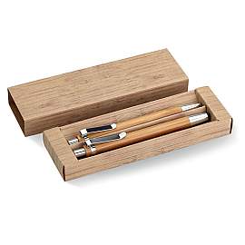 Set din pix si creion bambus
