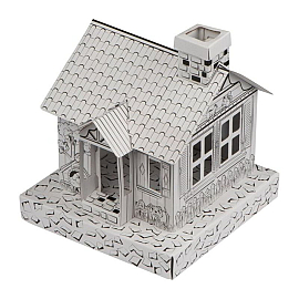 Cardboard house for coloring