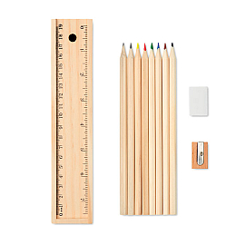 Set de 12 creioane de lemn