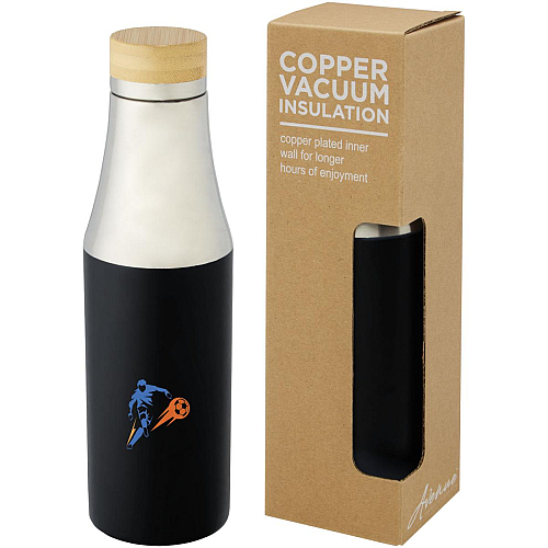 Hulan 540 ml copper vacuum insulated stainless steel bottle with bamboo lid 2