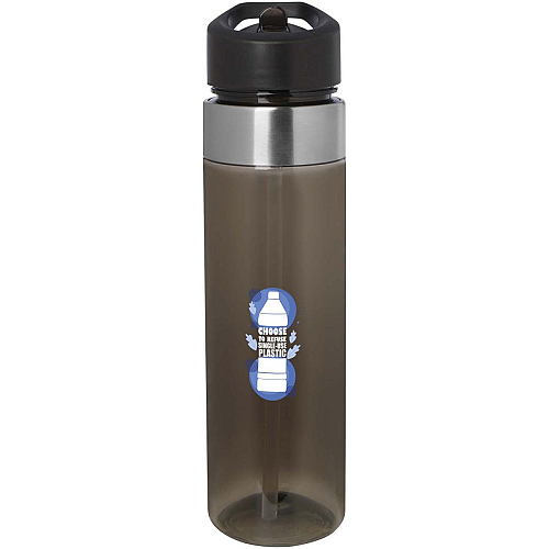 Sticla de apa Dylan 650 ml din Tritan cu capac cu pai rabatabil 2