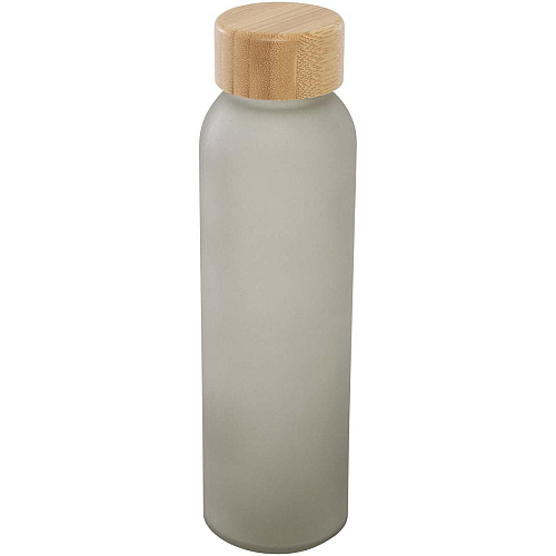 Lume 500 ml matte soda lime glass bottle with bamboo lid 1