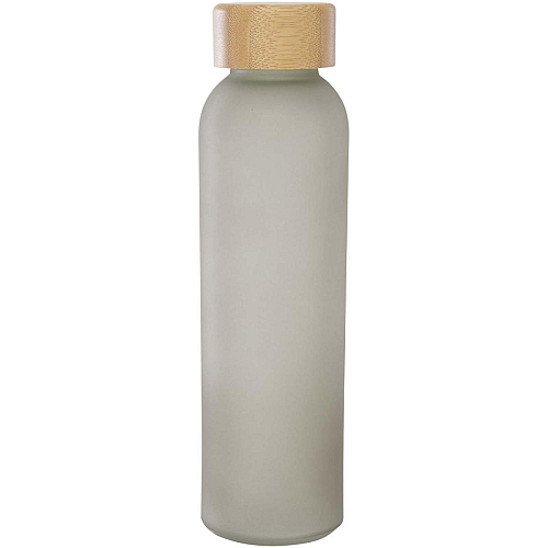 Lume 500 ml matte soda lime glass bottle with bamboo lid 3