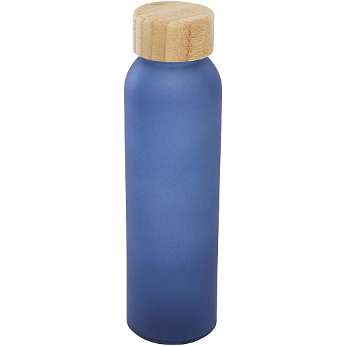 Lume 500 ml matte soda lime glass bottle with bamboo lid 1