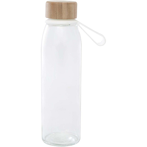Porto 500 ml glass water bottle with silicone handle and bamboo lid 3