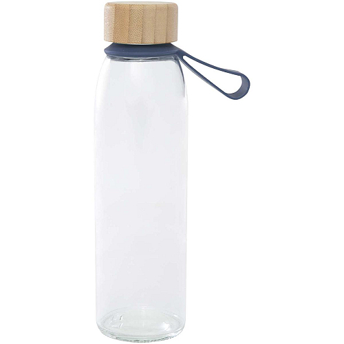 Porto 500 ml glass water bottle with silicone handle and bamboo lid 3