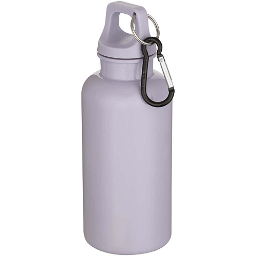 Oregon 400 ml solid colour RCS recycled plastic water bottle with carabiner 1