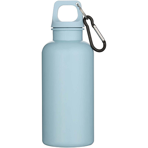 Oregon 400 ml solid colour RCS recycled plastic water bottle with carabiner 3