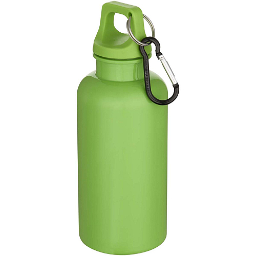 Oregon 400 ml solid colour RCS recycled plastic water bottle with carabiner 1