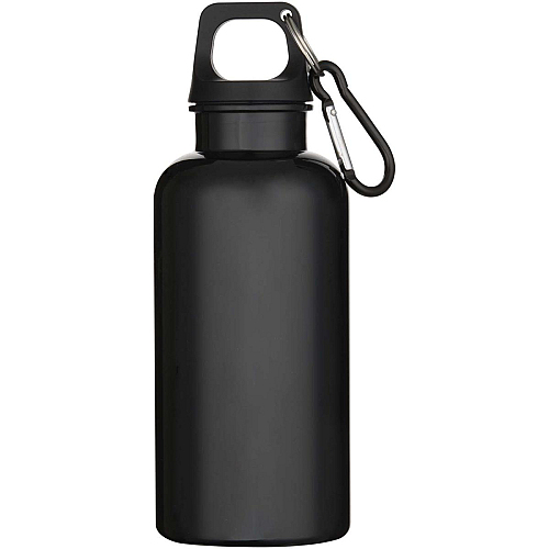 Oregon 400 ml solid colour RCS recycled plastic water bottle with carabiner 3
