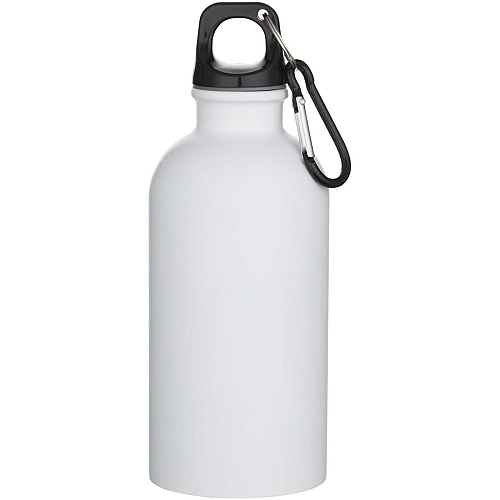 Oregon 400 ml matte RCS recycled single wall stainless steel water bottle with carabiner 3