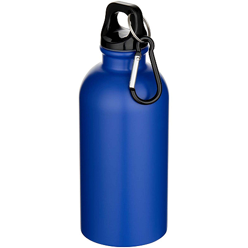 Oregon 400 ml matte RCS recycled single wall stainless steel water bottle with carabiner 1