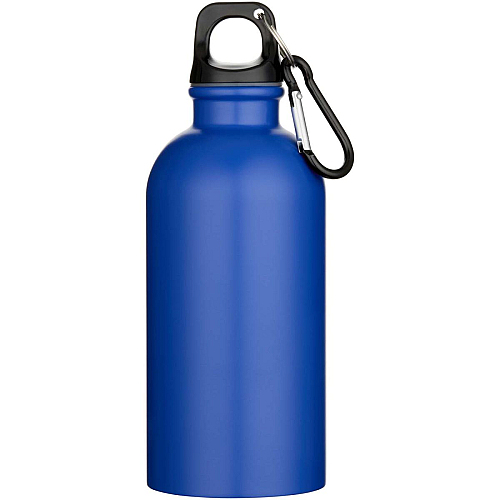 Oregon 400 ml matte RCS recycled single wall stainless steel water bottle with carabiner 3