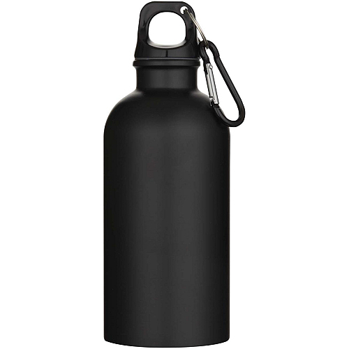 Oregon 400 ml matte RCS recycled single wall stainless steel water bottle with carabiner 3