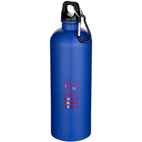 Oregon 750 ml matte RCS recycled single wall stainless steel water bottle with carabiner 2