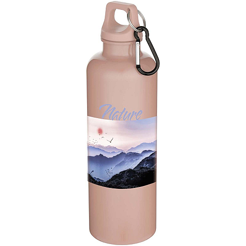 Oregon 750 ml solid colour RCS recycled plastic water bottle with carabiner 2