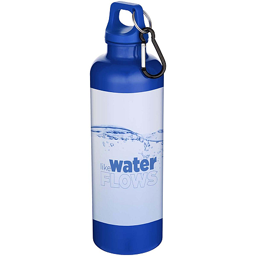 Oregon 750 ml solid colour RCS recycled plastic water bottle with carabiner 2