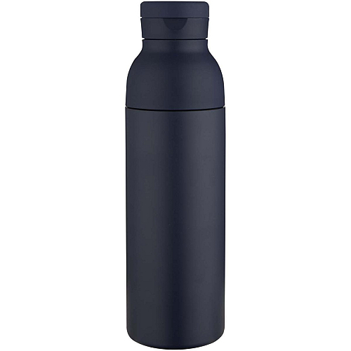 Illuminate 650 ml RCS recycled double wall stainless steel water bottle with 3-piece lid set 3
