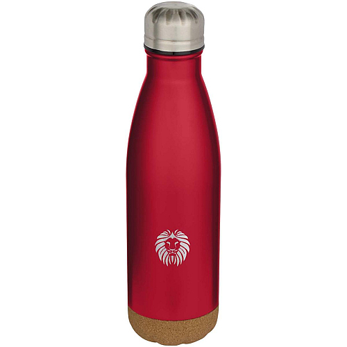Cove 500 ml double wall vacuum insulated stainless steel water bottle with cork details 2