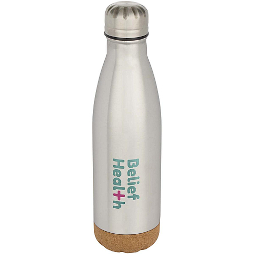 Cove 500 ml double wall vacuum insulated stainless steel water bottle with cork details 2