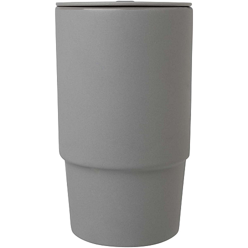 Carter 450 ml ceramic mug with plastic lid 3