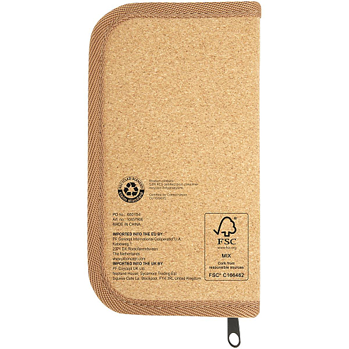 Spike 24-piece RCS recycled plastic tool set with cork pouch 3