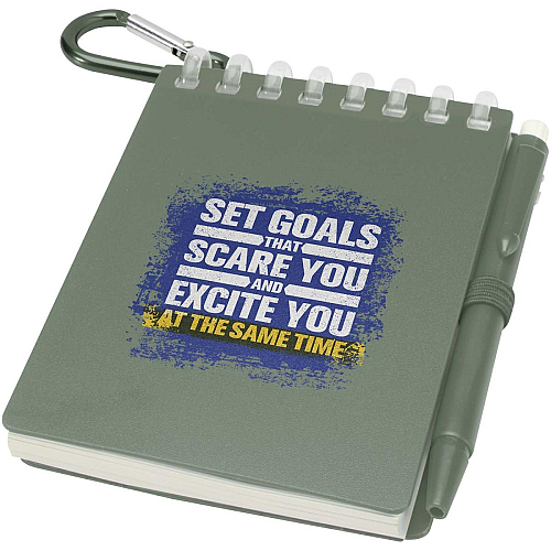 Lig Mini recycled outdoor soft cover notebook and ballpoint pen set (black ink) 2