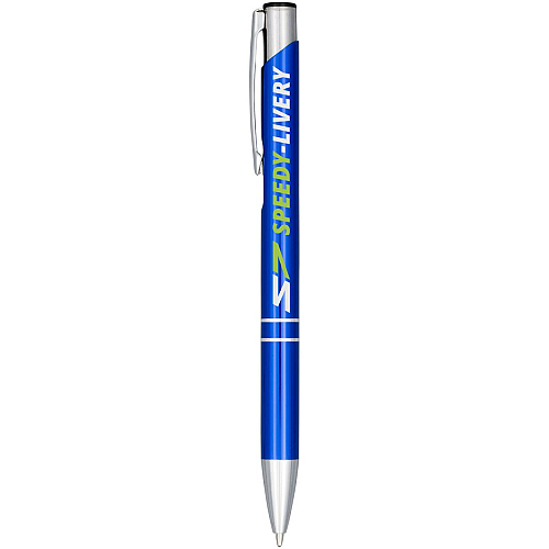 Moneta anodized aluminium click ballpoint pen (blue ink) 2