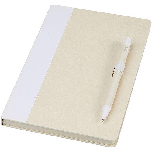 Dairy Dream A5 size reference recycled milk cartons notebook and ballpoint pen set 1