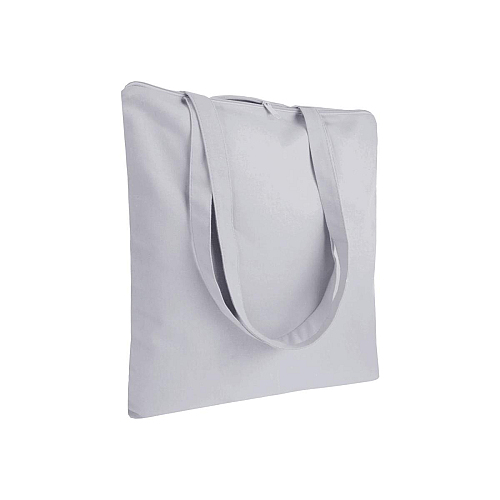220 g/m2 cotton shopping bag, long handles, zip closure 1