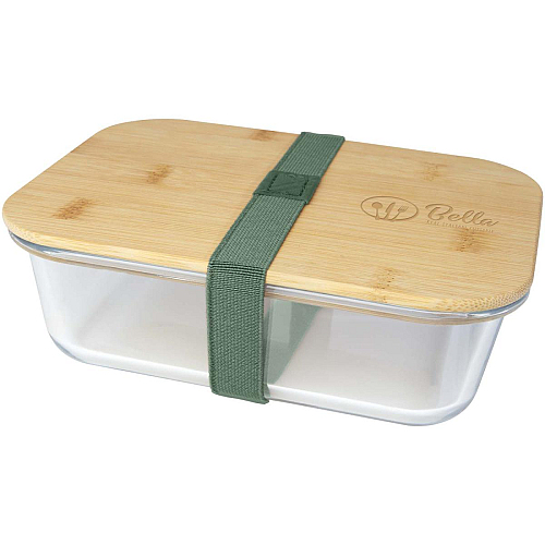 Roby 1000 ml glass lunch box with bamboo lid 2