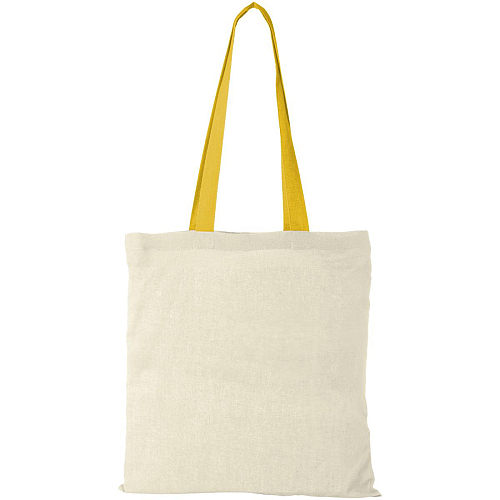 Nevada 100 g/m² cotton tote bag coloured handles 7L 4