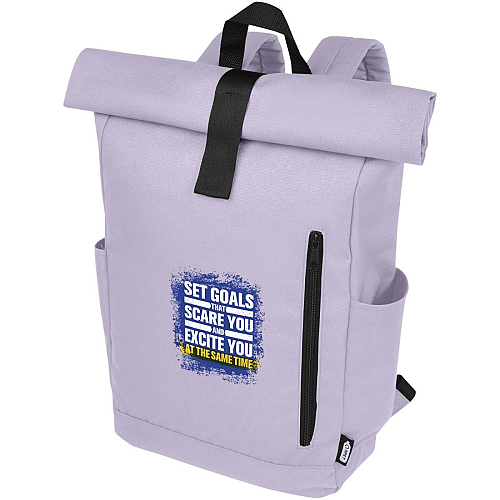 Byron 15.6 GRS RPET roll-top backpack 18L 2