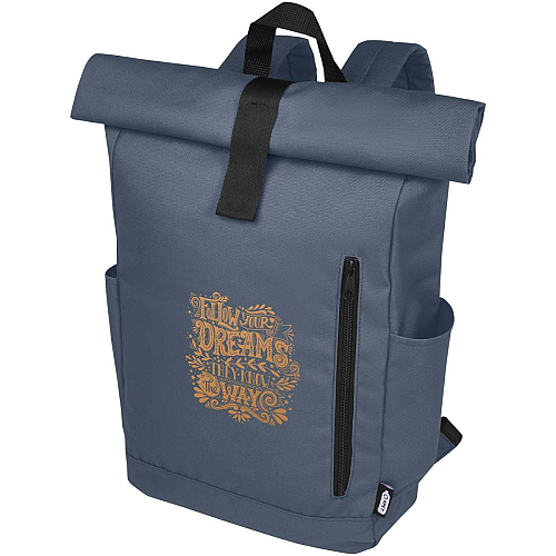 Byron 15.6 GRS RPET roll-top backpack 18L 2