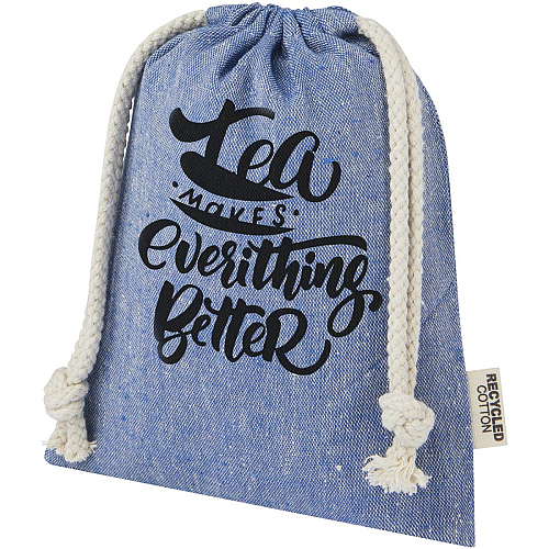 Pheebs 150 g/m² GRS recycled cotton gift bag small 0.5L 2
