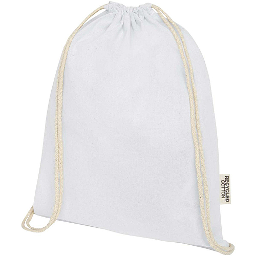 Oregon 140 g/m² GRS recycled cotton drawstring bag 1