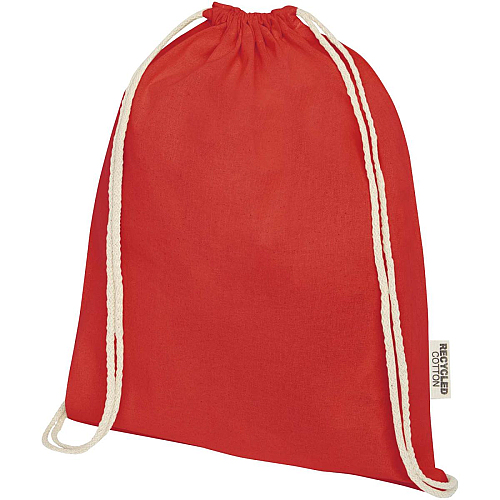 Oregon 140 g/m² GRS recycled cotton drawstring bag 1